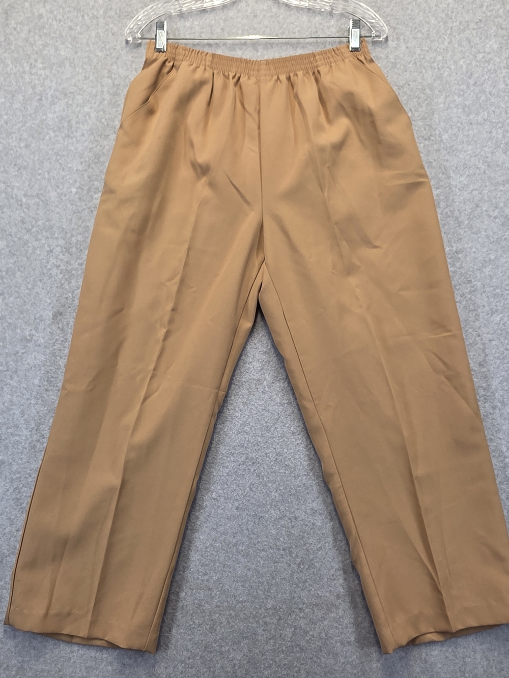 Sara Morgan Women’s 14P Camel Tan Pull On Elastic Waist Pants Petite